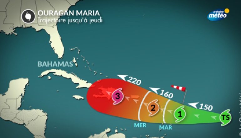 Alerte : Maria devient ouragan et pourrait avoir Haïti dans ses rayons