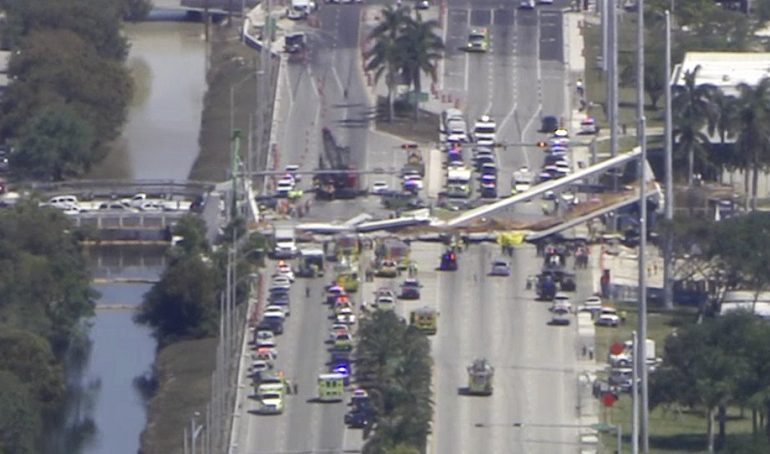 Floride : « plusieurs morts » dans l’effondrement d’un pont piétonnier à Miami