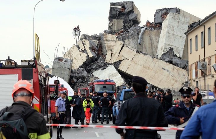 Plus d’une trentaine de mort dans un effondrement de pont en Italie