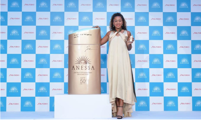 Nouveau contrat de Naomi Osaka avec la marque Shiseido