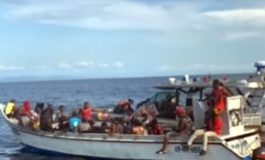 Un groupe de migrants haïtiens secouru en mer de la côte caribéenne de la Colombie