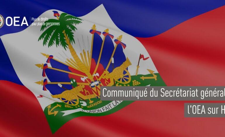 L’OEA rend la communauté internationale responsable de ce qui se passe en Haïti 