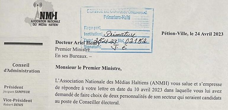Formation du Conseil électoral : l’ANMH décline l’invitation du PM Ariel Henry 
