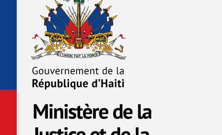 Réaction du MJSP aux rumeurs sur la présence des membres de Studebaker Group en Haïti 